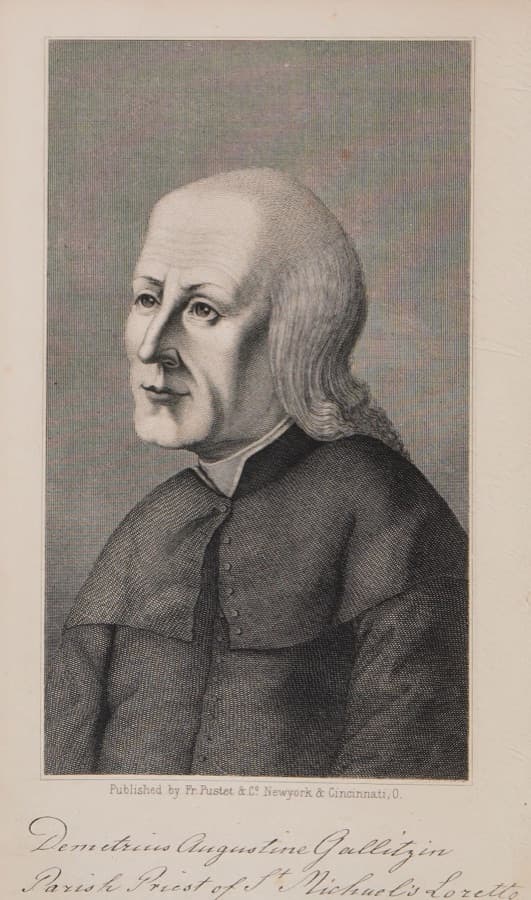 Demetrius Augustine Gallitzin (steel engraving, Brownson biography, 1873)
