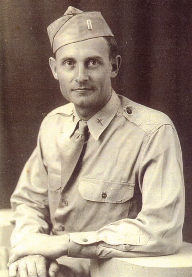 Then 2nd Lt. Emil Kapaun, US Army chaplain, c.1943 (US Army photo)