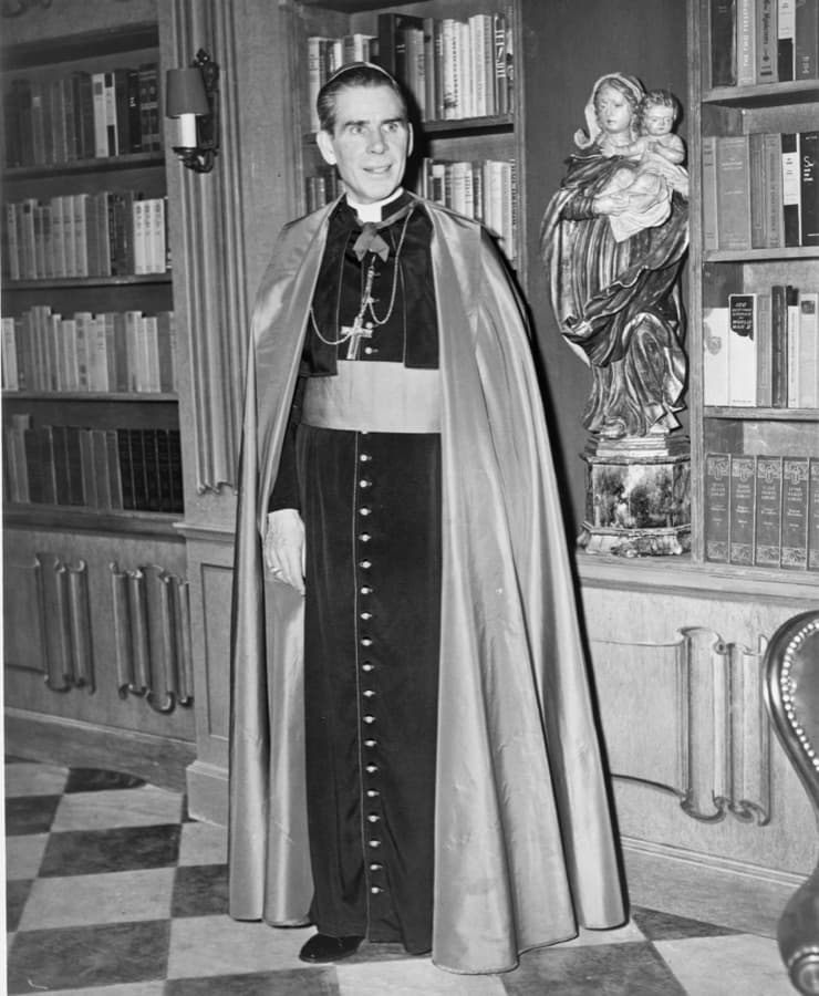 Bishop Fulton J. Sheen (Fred Palumbo, New York World-Telegram & Sun, 1952; Library of Congress)