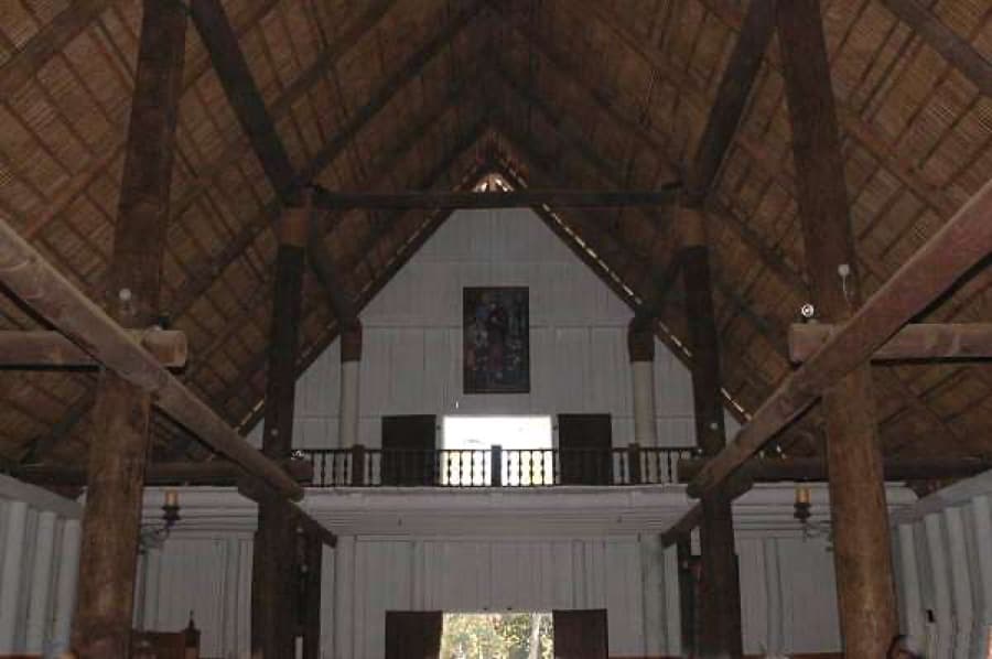 Reconstructed church, Mission San Luis de Apalachee, Tallahassee. Associated historical visual for Servants of God Martyrs of La Florida.