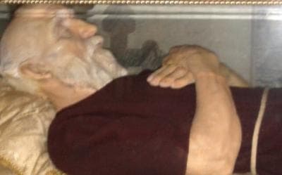 Wax Reliquary Statue Containing The Relics of Saint Ampelio Santa Maria Maddalena Church Cape SantAmpelio Bordighera Italy Artist Unknown Swiped From Wikimedia Commons