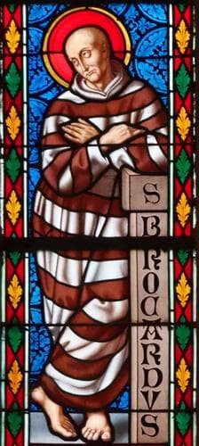 Detail of A Stained Glass Window In The NotreDameDesCarmes Church In PontLAbbé In Finistère France Date And Artist Unknown Photographed On 11 July 2016 By Thesupermat