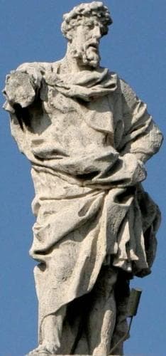 Statue of Saint Eusignius By  Giovanni Maria De Rossi C1668 Colonnade of Saint PeterS Basilica Rome Italy