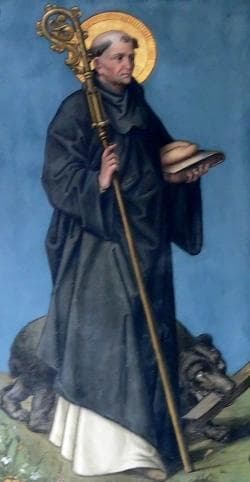 Mural of Saint Gall Date Unknown Artist Unknown The Nave The Church of Saint Venantius Pfärrenbach Horgenzell Germany Photographed In 2006 By Andreas Praefcke