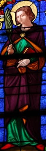 Detail of A Stained Glass Window of Saint Gervais Date Unknown Artist Unknown Church of SaintGervais And SaintProtais Du Montet Le Montet France Photographed On 24 July 2010 By Otourly