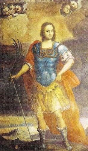 Detail of A Saint Gunifort Holy Card Date And Artist Unknown