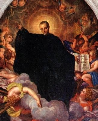 Detail of The Painting Saint Maurus By Valentin Lefebvre Latter 17Th Century Saint Maurus Chapel Abbey of Santa Giustina Padua Italy Photographed On 28 December 2013 By Yukiosanjo