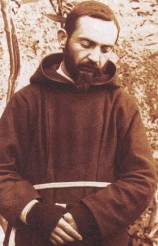 Detail of A Photograph of Padre Pio Date Unknown
