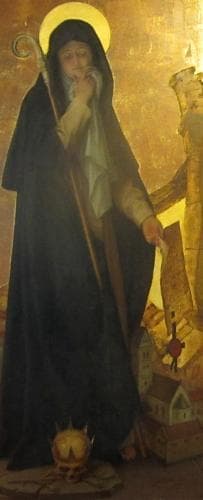 Detail Of A Painting Of Blessed Adelindis Of Buchau By Karl Baumeister 1895 Saint Johann Bapist Auf Dem Bussen Church Photographed On 27 June 2012 By Bene16