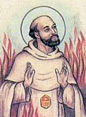 Detail Of An Antique Italian Holy Card Of Blessed Alexander Of Sicily By Bertoni Date Unknown