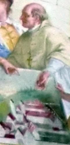 Detail Of A Ceiling Fresco Depicting Blessed Anselm Plaining The Construction Of The Monastery Of Steingaden By Johann George Bergmuller 1751