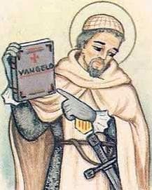 Detail Of An Italian Holy Card Of Blessed Arnold Of Queralt By Bertoni Date Unknown