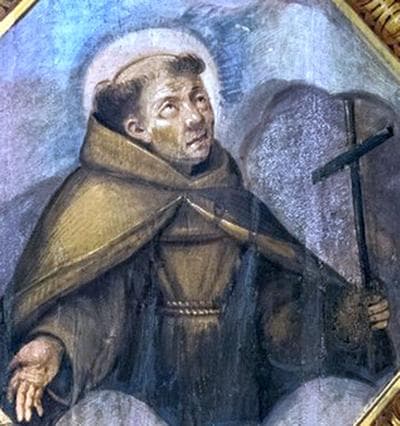 Detail Of A Painting Of Blessed Barnaba Manassei Da Terni 17Th Century Artist Unknown Church Of Santa Maria DellOro Terni Italy Photographed On 7 August 2020 By Giosue Tacconi