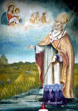 Blessed Bogumilus Of Gniezno Holy Card Date And Artist Unknown