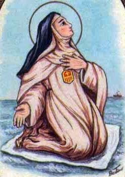 Detail Of An Antique Italian Holy Card Of Blessed Giovanna Irrizaldi By Bertoni Date Unknown