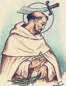 Detail Of An Italian Holy Card Of Blessed Guillermo Sanz By Bertoni Date Unknown