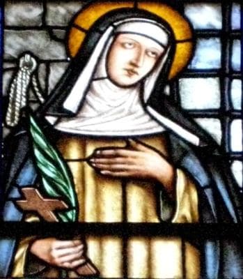 Detail Of Stained Glass Window Of Blessed Hosanna Of Cattaro Date And Artist Unknown Church Of Our Lady Of Lourdes Rijeka Croatia Photographed On 31 March 2008 By Roberta F