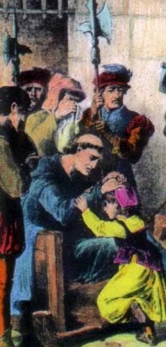 Detail Of A Holy Card Of Blessed James Fenn At His Execution Date And Artist Unknown