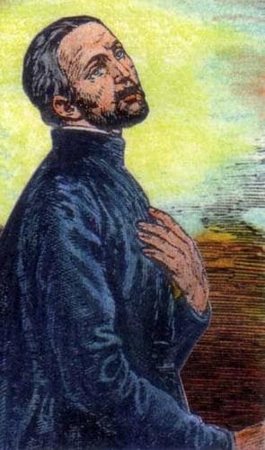 Detail Of An Italian Holy Card Of Blessed John Munden Date And Artist Unknown