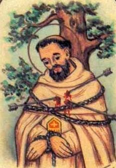 Detail Of An Antique Holy Card Of Blessed Juan Vargas By Bertoni Date Unknown