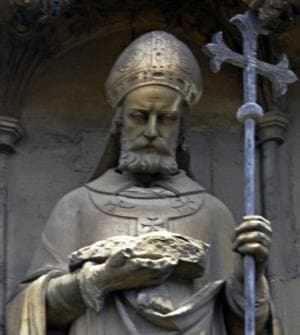Detail Of A Statue Of Archbishop Lanfranc Canterbury Cathedral