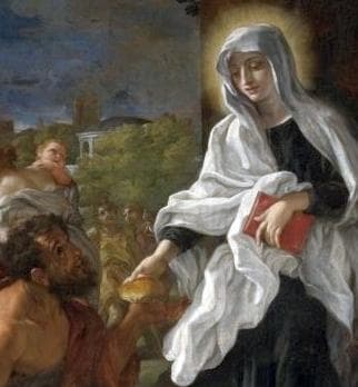 Detail From The Painting The Blessed Ludovica Albertoni Distributing Alms By Giovanni Battista Gaulli C1670