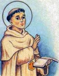 Detail Of An Antique Holy Card Of Blessed Lupo Of Sagra By Bertoni Date Unknown