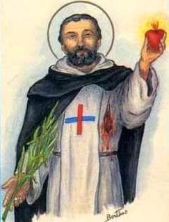 Detail From An Antique Italian Holy Card Of Blessed Marco Criado