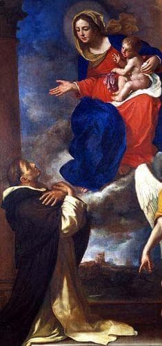 Detail Of The Painting Madonna Col Bambino Con Il Beato Marcolino Amannai Da Forli Ed Un Angelo By Guercino Date Unknown