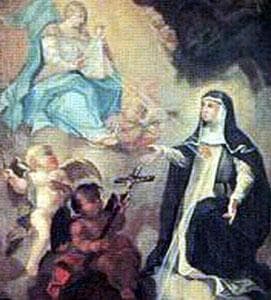 Detail From A Painting Of Blessed Margaret Of Ebner Receiving One Of Her Visions Artist Unknown