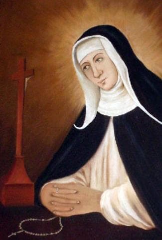 Detail Of A Painting Of Blessed Maria Mancini Date And Artist Unknown