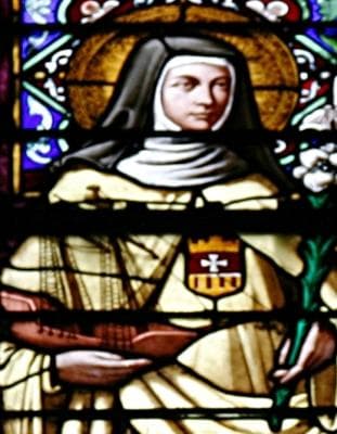 Detail Of A Stained Class Window Of Saint Maria Cervelló Date And Artist Unknown Interior Of The Basílica Of Santa Maria Del Mar Barcelona Spain Photographed On 10 February 2014 By José Luiz Bernardes Ribeiro