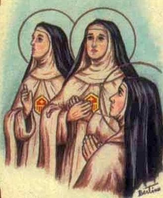 Detail Of An Antique Italian Holy Card Of The Mercedarian Nuns Of Berriz By Bertoni Date Unknown