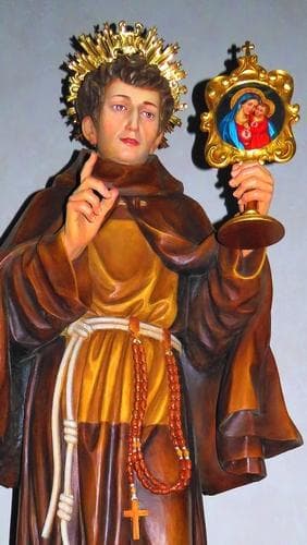 Detail Of A Statue Of Blessed Modestinus Date And Artist Unknown Located In Piedimonte Matese Italy Photographed On 27 January 2017 By Gianfranco Vitolo