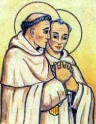 Detail Of An Antique Italian Holy Card Of Blessed Peter De Tornamira And Blessed William Tandi By Bertoni Date Unknown Image