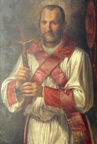 Detail Of A Painting Of Blessed Peter Igneus Date And Artist Unknown Museo Cenacolo Di Andrea Del Sarto Florance Italy Photographed On 16 August 2013 By Sailko