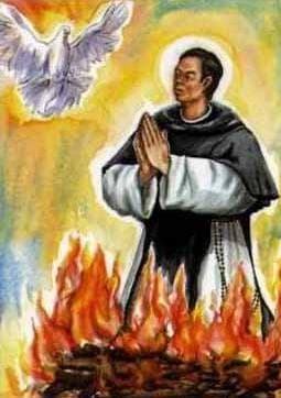 Detail Of A Blessed Petrus Of Saint Mary Holy Card