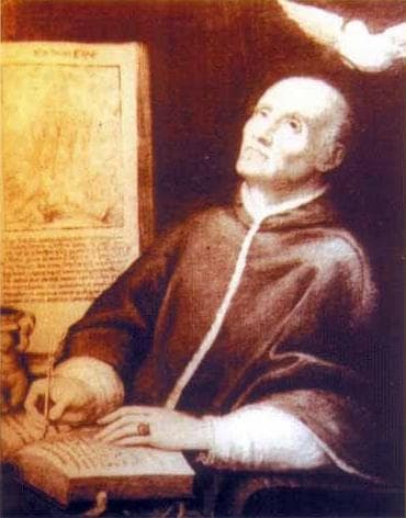 Detail Of An Antique Italian Holy Card Of Blessed Pontius Of Faucigny Date And Artist Unknown