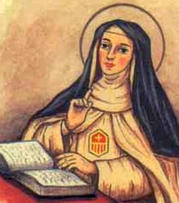 Detail Of An Antique Italian Holy Card Of Blessed Teresa Fernandez By Bertoni Date Unknown