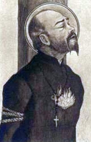 Detail Of An Antique Blessed Thomus Tsuji Holy Card Date And Artist Unknown