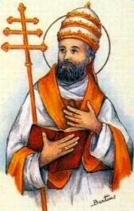 Detail of An Antique Italian Holy Card of Pope Saint Adrian III Swiped With Permission From Santini Imagini