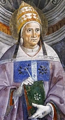 Detail of A Portrait of Pope Saint Antherus By Pietro Perugino 1483 Vatican Museums And Galleries Vatican City Italy