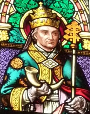 Detail of A Stained Glass Window of Pope Saint Cornelius By Clemens Winkhold 1889 Church of Saint Barbara Breunig Germany Photographed On 6 November 2010 By Reinhardhauke Swiped Off Wikimedi Commons