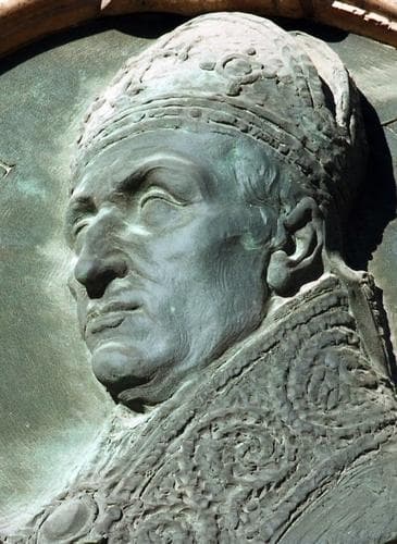 Detail of A Effigy BasRelief of Saint Abbondio of Como Date And Artist Unknown Church of San Siro Lomazzo Italy Photographed On 18 October 2002 By Alberto Monti Swiped From Wikimedia Commons