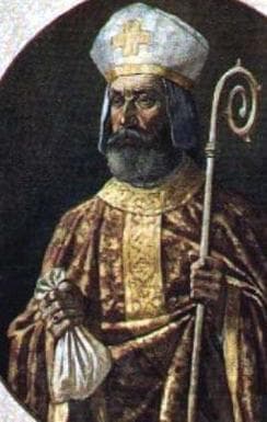 Detail of An Antique Holy Card of Saint Albert Quadrelli Date And Artist Unknown Swiped From Santi E Beati