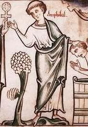 13Th Century Illustration of Saint Amphibalus Baptizing Converts By Matthew Paris Swiped Off Wikimedia Commons