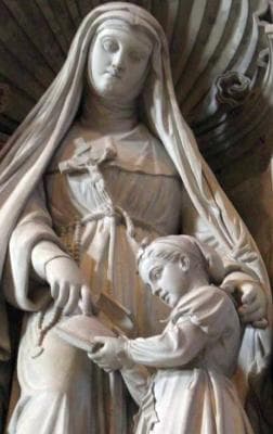 Detail of A Statue of Saint Angela Merici By Pietro Galli 1866 Saint PeterS Basilica Vatican City Rome Italy