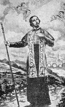 Detail From An Italian Holy Card of Saint Arduinus of Trepino Date And Artist Unknown