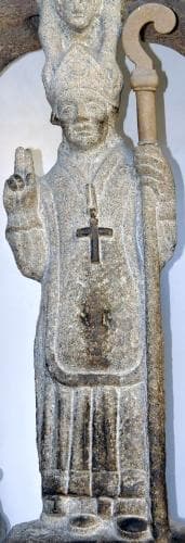 Detail of A Statue of Saint Auditus of Braga Date And Artist Unknown Cathedral of Braga Portugal Photographed On 26 May 2009 By Joseolgon