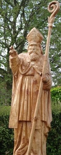 Chainsaw Sculpture of Saint Avitus of Vienne By Adrien Meneau Date Unknown SaintAvit Drôme France Photographed On 9 May 2008 By Gachepi